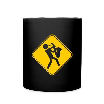 Saxophoniste Sax Music Musicien Saxophone Jazz Cadeau - Mug uni - noir - Devant