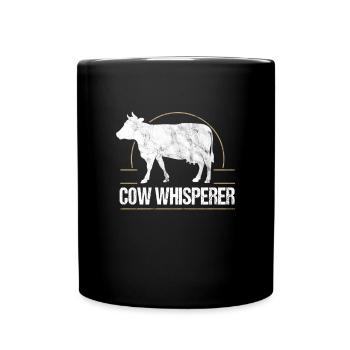 Viehzüchter Kuhzucht Milch Kuhflüsterer - Tasse einfarbig - Schwarz - Vorne