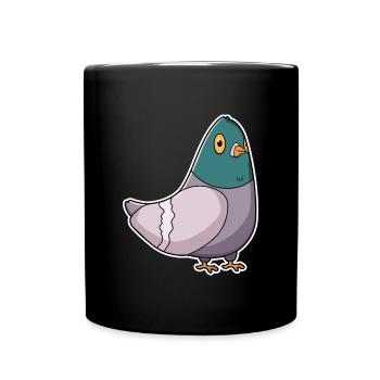 Taube Brieftaube Taubenflüsterer - Tasse einfarbig - Schwarz - Vorne