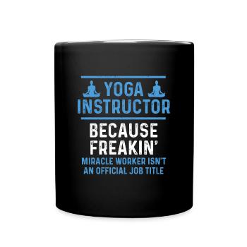 Yoga Instructor Zen Asana Meditation Chakra - Full Colour Mug - black - Front