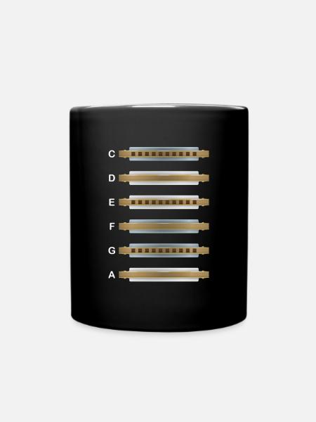 Harmonica Instrument Musique Sound Blues Bass Cadeau - Mug uni - noir