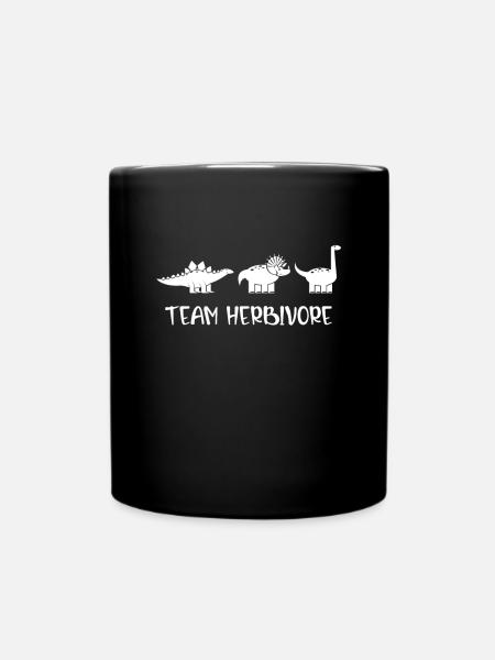 Team Herbivore Veganismus Vegetarisches Fleisch Geschenk - Tasse einfarbig - Schwarz