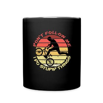 Don’t Follow Me BMX Vélo Cycliste VTT Cadeau - Mug uni - noir - Devant