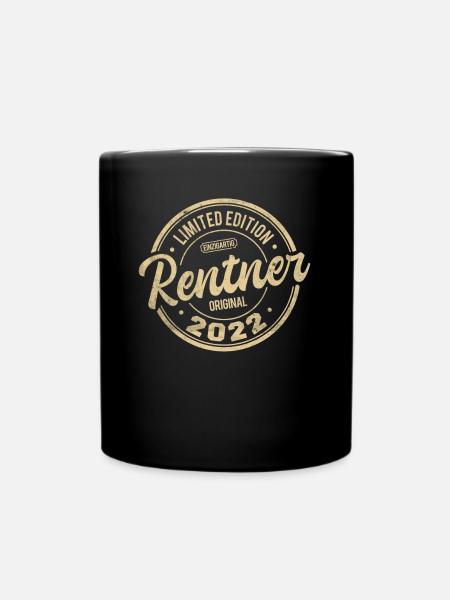 Rente 2022 Ruhestand Legende Pension Vintage Retro - Tasse einfarbig - Schwarz