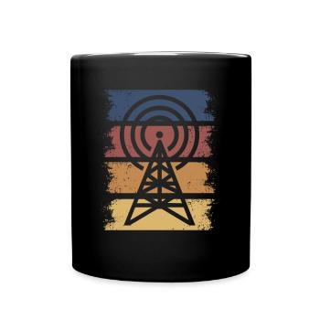 Amateurfunk Hobby Funker Funkgerät Amateurfunker - Tasse einfarbig - Schwarz - Vorne