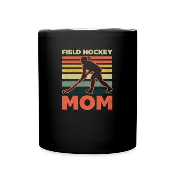 Field Hockey Field Hockey Mom - Full Colour Mug - black - Front