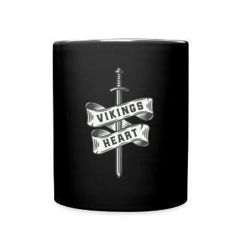 Viking Heart Axe Épée Mythologie Nordique Valhalla - Mug uni - noir - Devant