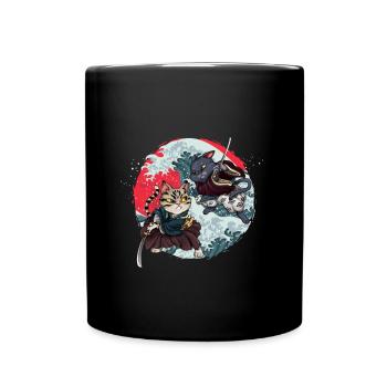 Samurai Cats Kendo Ninja Japan Katana Sinobi Gift - Full Colour Mug - black - Front