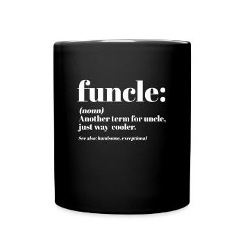 Funcle Definition Onkel Nichte Neffe Pate - Tasse einfarbig - Schwarz - Vorne