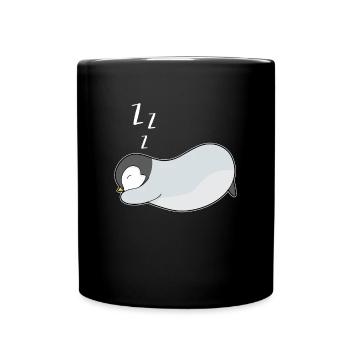 Les pingouins dorment fatigués manchot impérial - Mug uni - noir - Devant