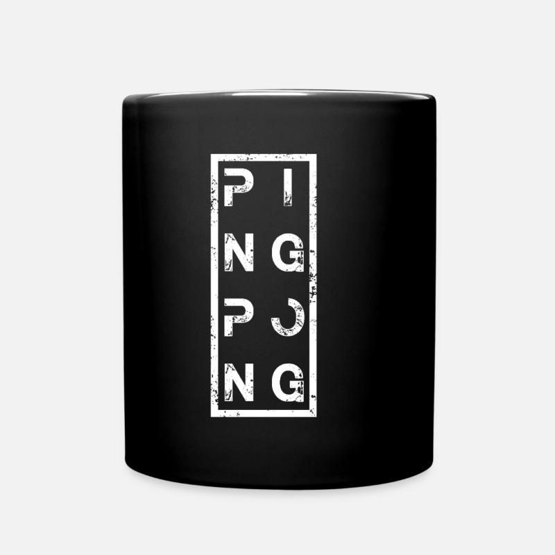 Tischtennis Tischtennis Paddle Schläger Geschenk - Tasse einfarbig - Schwarz