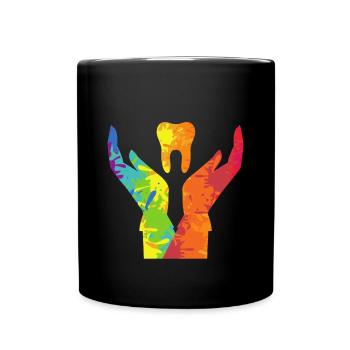 Colorful Tooth Doctor Teeth Dentist Dentistry Gift - Full Colour Mug - black - Front