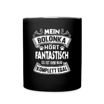 Bolonka Hund Hundebesitzer Lustige Hunde - Tasse einfarbig - Schwarz - Vorne