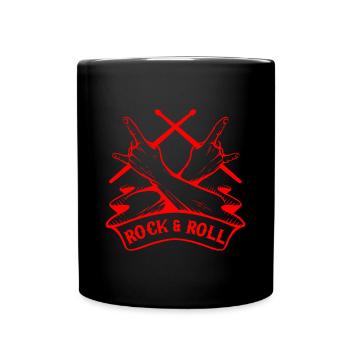 Rock Drums Drummer SchlagzeugEr Musik Metal Drum Geschenk - Tasse einfarbig - Schwarz - Vorne