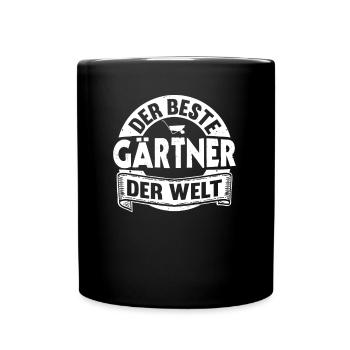Bester Gärtner der Welt Garten Lustig Hobbygärtner - Tasse einfarbig - Schwarz - Vorne