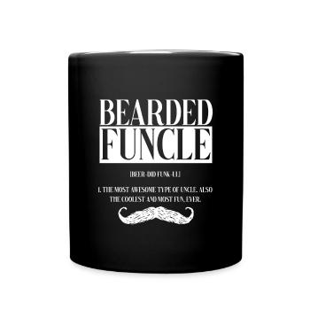 Barbu Funcle Oncle Neveu Nièce Parrain Cadeau - Mug uni - noir - Devant