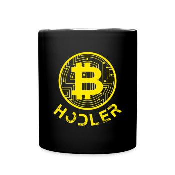 Bitcoin Hodler Crypto BTC Cryptocurrency Gift - Full Colour Mug - black - Front