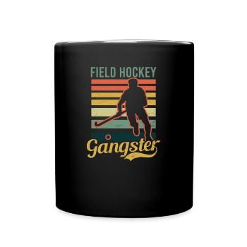 Field Hockey Field Hockey Gangster - Full Colour Mug - black - Front