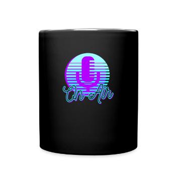 Podcast Radio On Air Vintage 80s - Full Colour Mug - black - Front