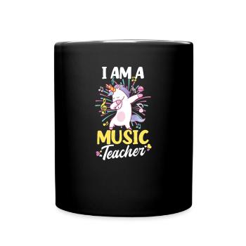 Professeur de musique Je suis un professeur de musique Licorne - Mug uni - noir - Devant