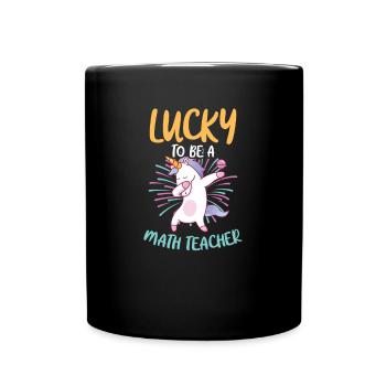 Mathelehrer zum Glück zu sein - Tasse einfarbig - Schwarz - Vorne