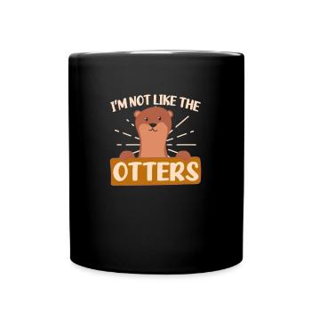 Loutre Je ne suis pas comme les loutres - Mug uni - noir - Devant