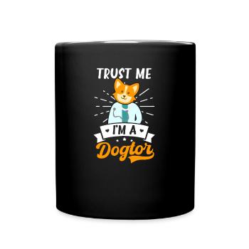 Vet Medicine I'm A Dogtor - Full Colour Mug - black - Front