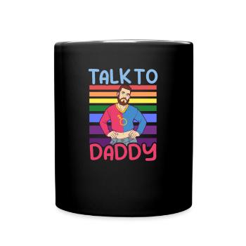 Gay Daddy Vintage Parler à Papa - Mug uni - noir - Devant