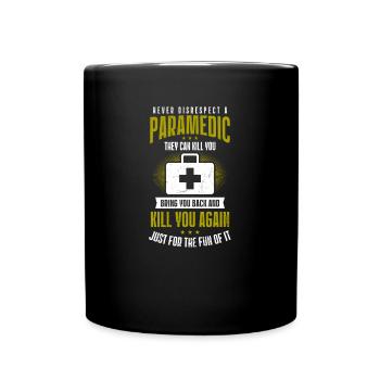 Sanitäter töten und zurückbringen - Tasse einfarbig - Schwarz - Vorne