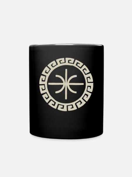 Delphic Epsilon - Ancient Greek Symbol Design - Full Colour Mug - black