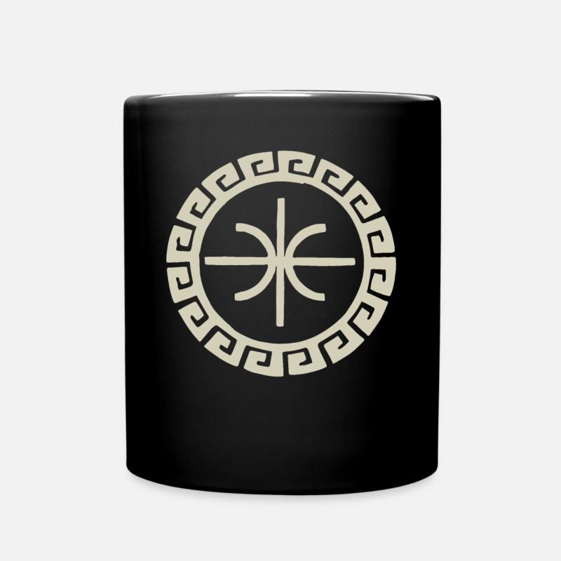 Delphic Epsilon - Ancient Greek Symbol Design - Full Colour Mug - black