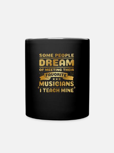 Ich unterrichte meinen Lieblingsmusiker Musik - Tasse einfarbig - Schwarz
