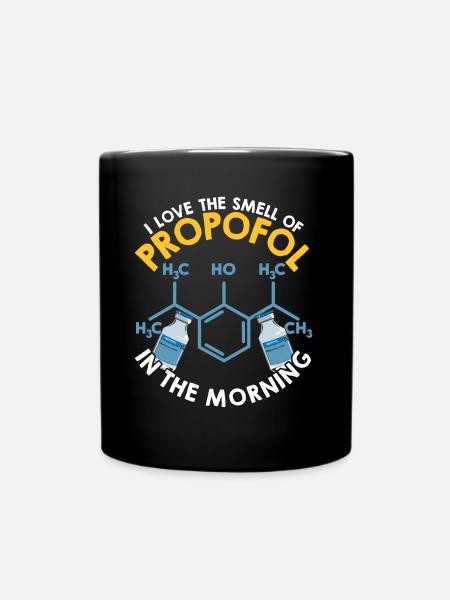J’adore l’odeur du propofol le matin - Mug uni - noir