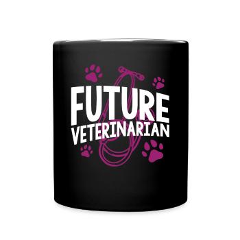 Future veterinarian, veterinarian - Full Colour Mug - black - Front