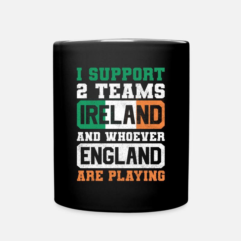 Irlande, Angleterre, Rugby - Mug uni - noir