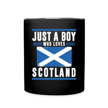 Just a boy who loves Scotland - Full Colour Mug - black - Front
