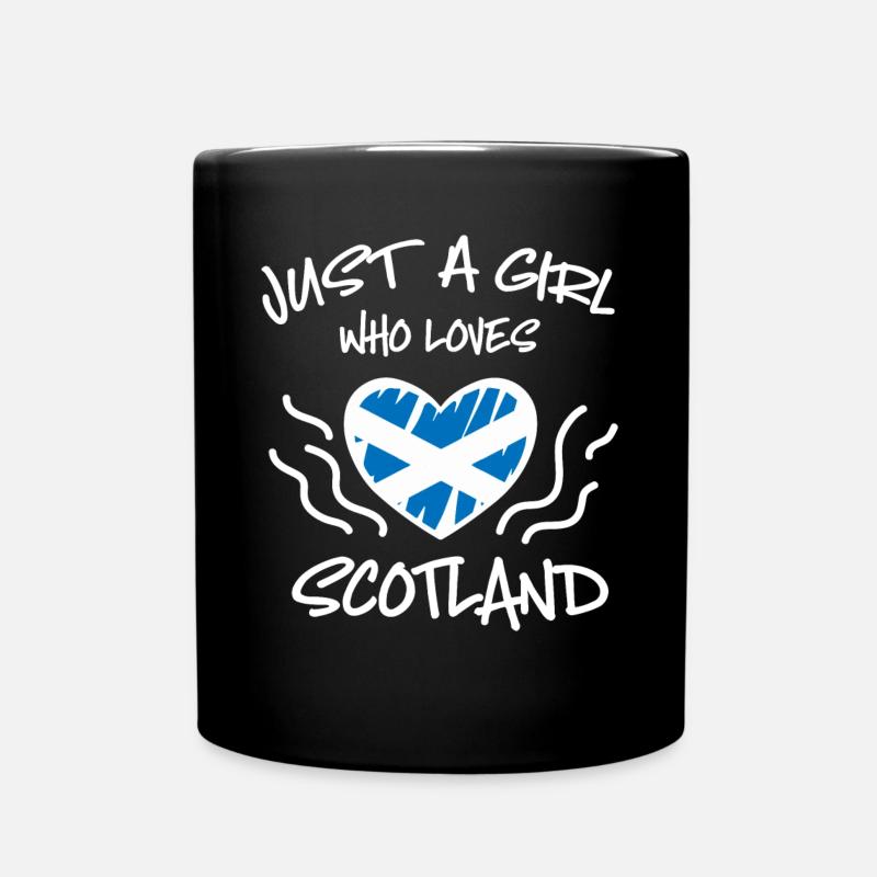 Schottisches Mädchen, Schottland - Tasse einfarbig - Schwarz