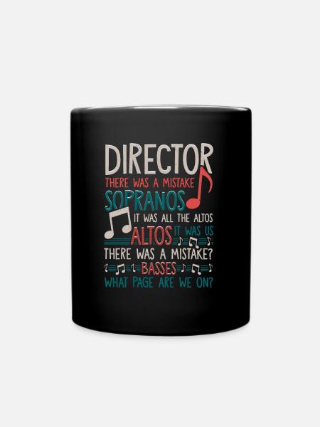 Choirmaster Soprano Alto Bass Music Musical - Full Colour Mug - black