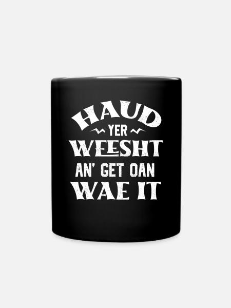 Scottish heritage, Scottish language - Full Colour Mug - black