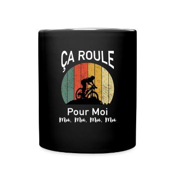 Cadeau cycliste vélo humour - Mug uni - noir - Devant