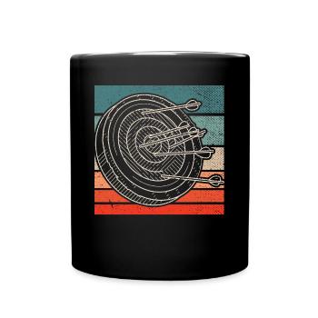 Bogenschießen, Bogenschütze, Bögen, Bogen - Tasse einfarbig - Schwarz - Vorne