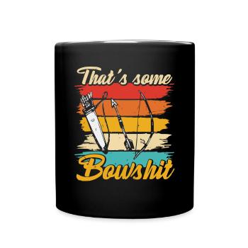 Bogenschießen, Bogenschütze, Bögen, Bogen - Tasse einfarbig - Schwarz - Vorne