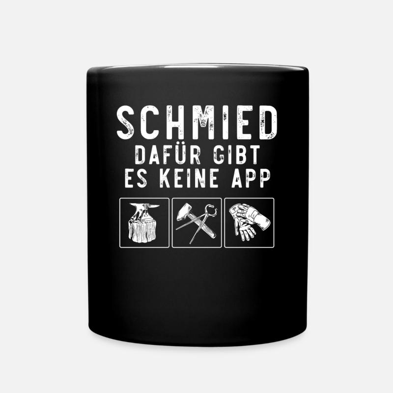 Schmied, Schmieden - Tasse einfarbig - Schwarz