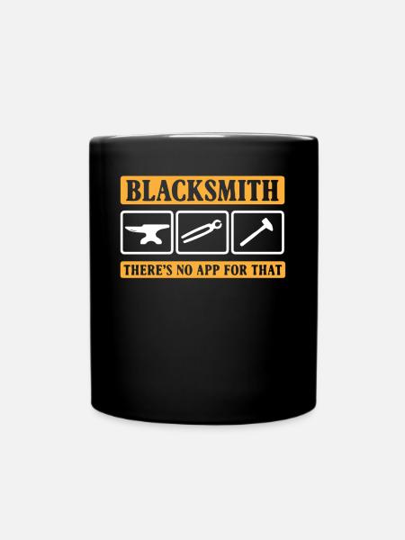 Schmied, Schmieden - Tasse einfarbig - Schwarz