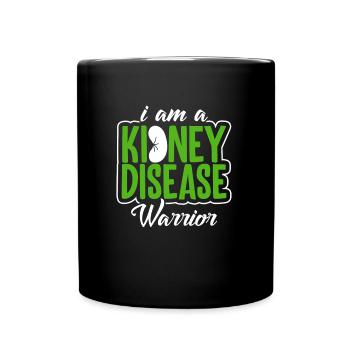 I am A Kidney Disease Warrior Awareness - Full Colour Mug - black - Front