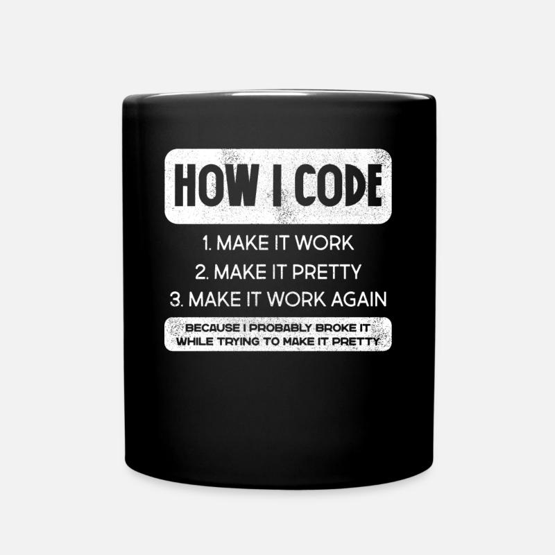 Programmierer, Code, Nerd, Programmierung - Tasse einfarbig - Schwarz