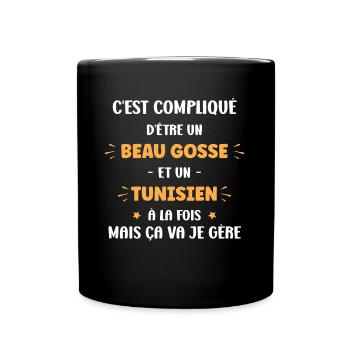 Compliqué beau gosse et tunisien - Mug uni - noir - Devant