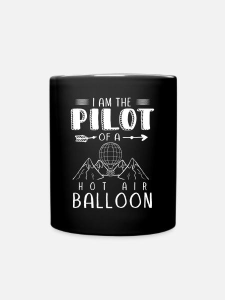 Montgolfière, pilotage d’une montgolfière - Mug uni - noir