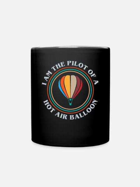 Montgolfière, pilotage d’une montgolfière - Mug uni - noir