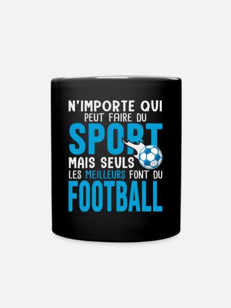 Cadeau foot football joueur de foot - Mug uni - noir